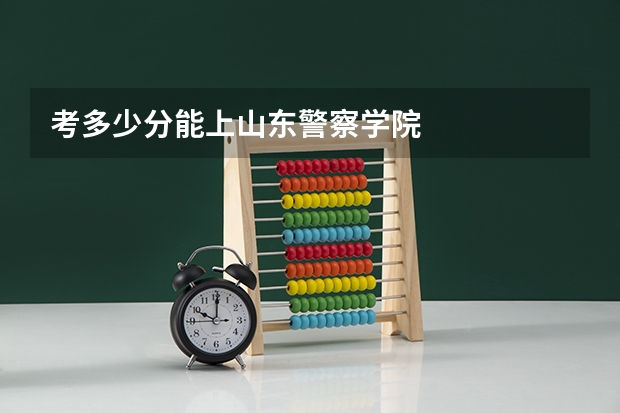 考多少分能上山东警察学院