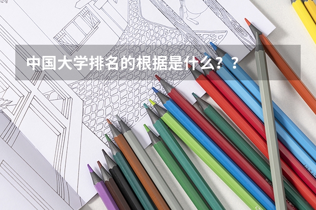 中国大学排名的根据是什么??