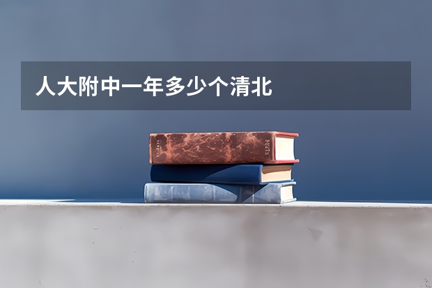人大附中一年多少个清北