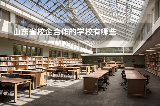 山东省校企合作的学校有哪些