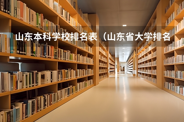 山东本科学校排名表（山东省大学排名）