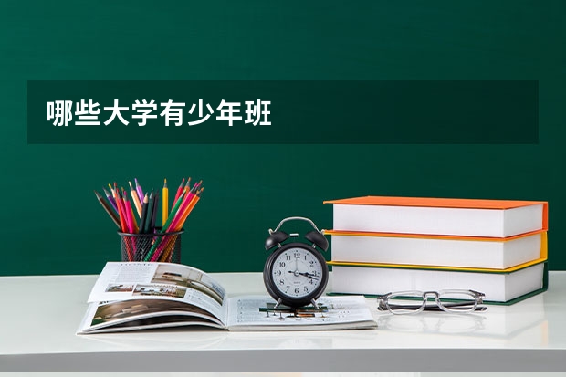 哪些大学有少年班