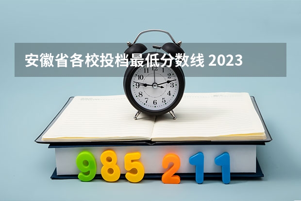 安徽省各校投档最低分数线 2023年安徽高考:全国211/985大学在安徽的录取分数线及排名情况