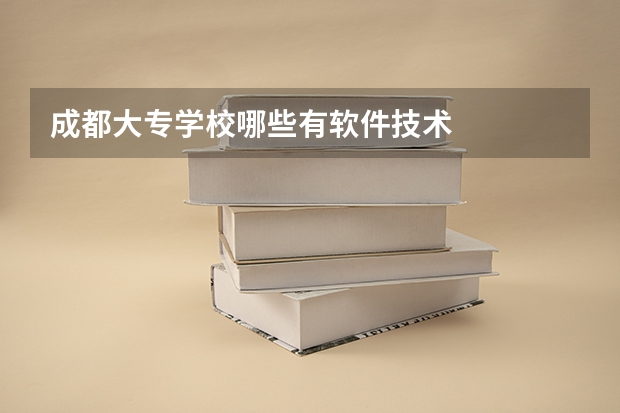 成都大专学校哪些有软件技术