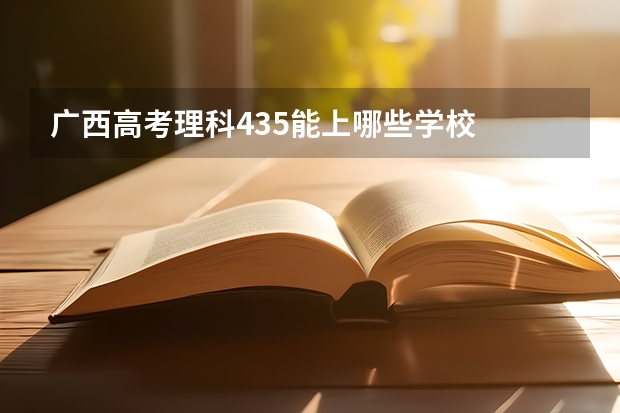 广西高考理科435能上哪些学校