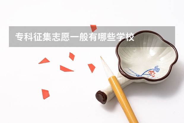 专科征集志愿一般有哪些学校