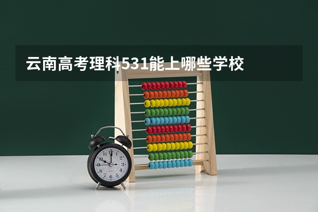 云南高考理科531能上哪些学校