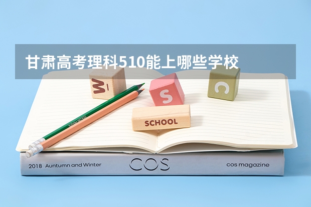甘肃高考理科510能上哪些学校