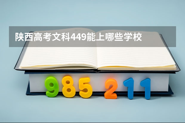 陕西高考文科449能上哪些学校