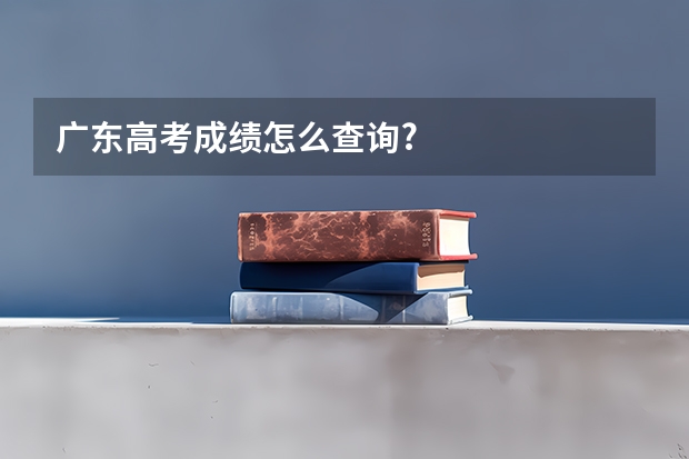 广东高考成绩怎么查询?