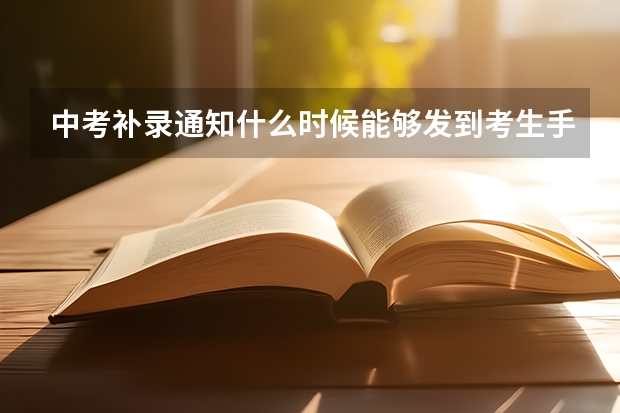 中考补录通知什么时候能够发到考生手上