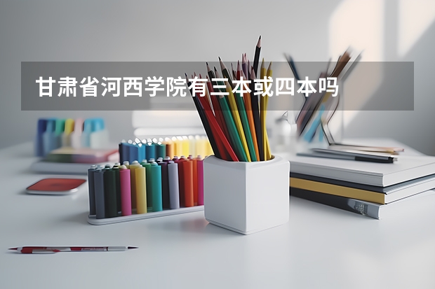 甘肃省河西学院有三本或四本吗