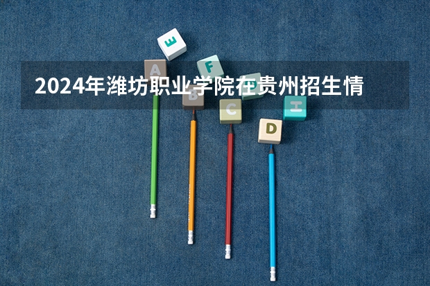 2024年潍坊职业学院在贵州招生情况