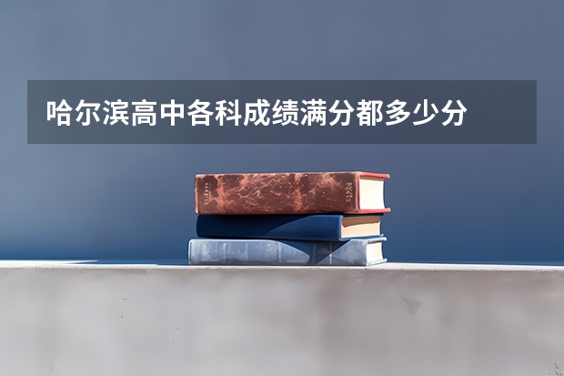 哈尔滨高中各科成绩满分都多少分