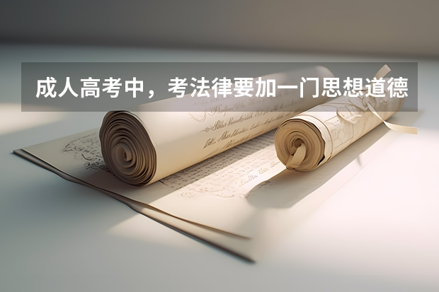 成人高考中，考法律要加一门思想道德修养与法律基础，这科是单独考一场吗