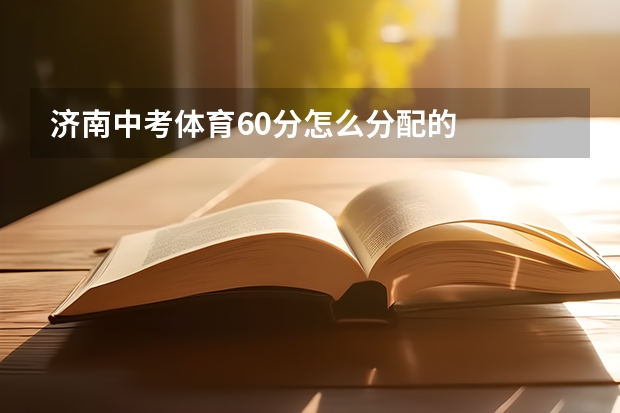 济南中考体育60分怎么分配的